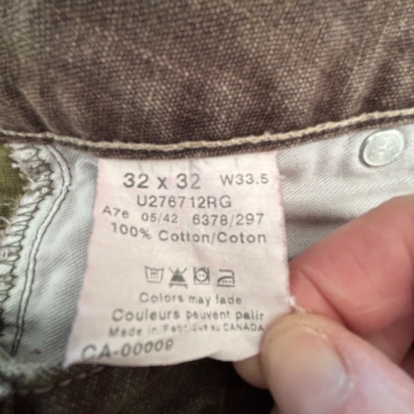 Vintage RG Browns 100% Cotton brown jeans size 32 (fits small) made in Canada - Picture 8 of 9